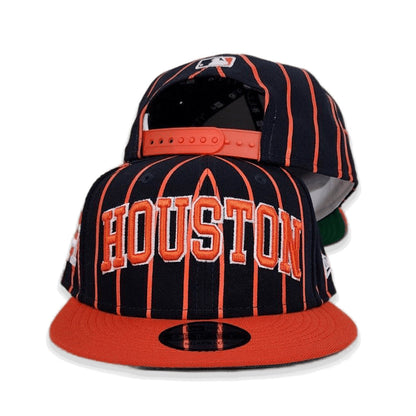 Navy Blue Houston Astros Pinstripe Green Bottom New Era 9Fifty Snapback