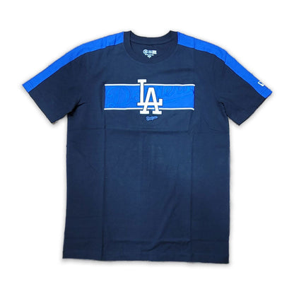 Navy Blue Los Angeles Dodgers New Era Short Sleeve Team Taping T-shirt