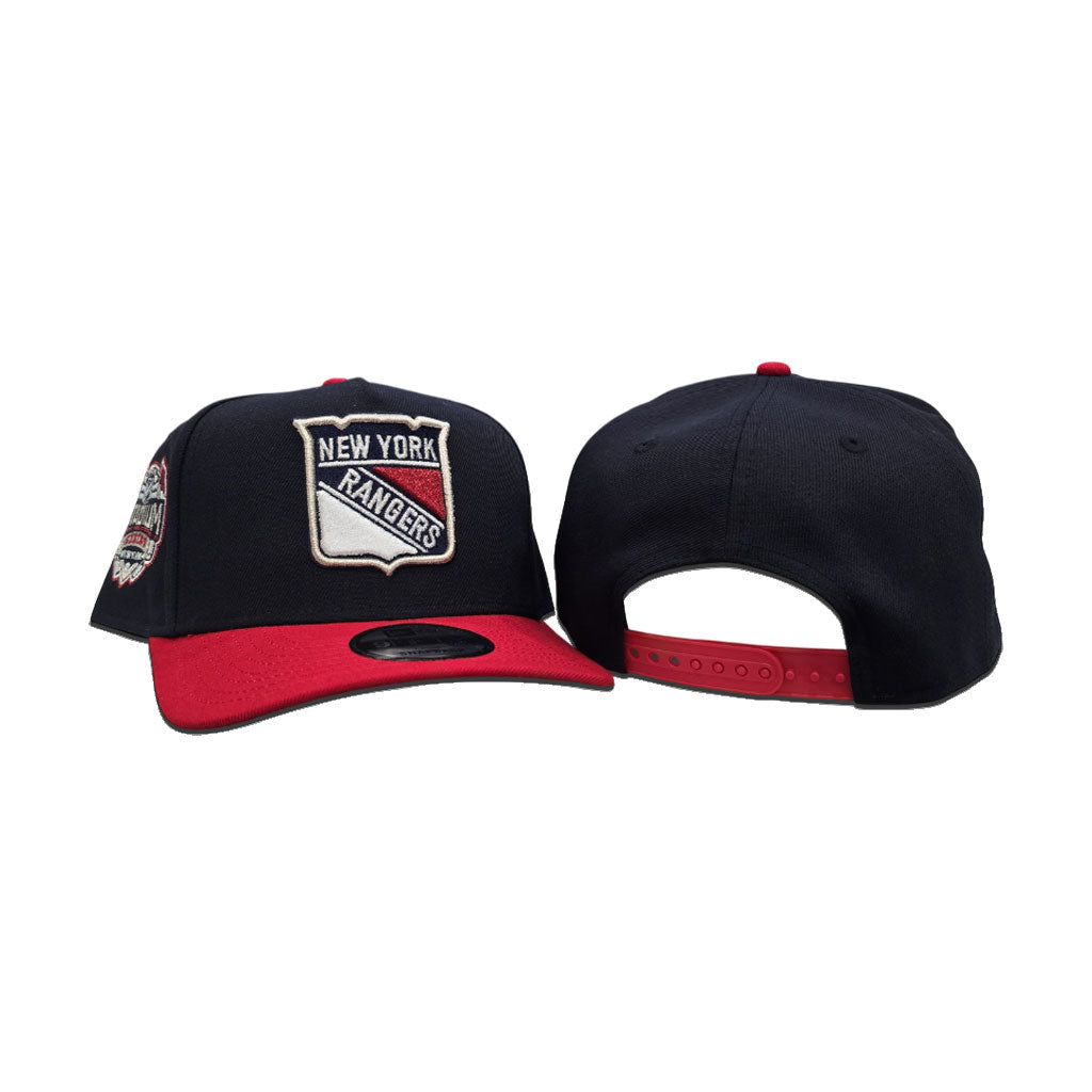 Navy Blue New York Rangers Red Visor Gray Bottom 2014 Stadium Series Side Patch New Era Curved Brim A-Frame 9Fifty Snapback