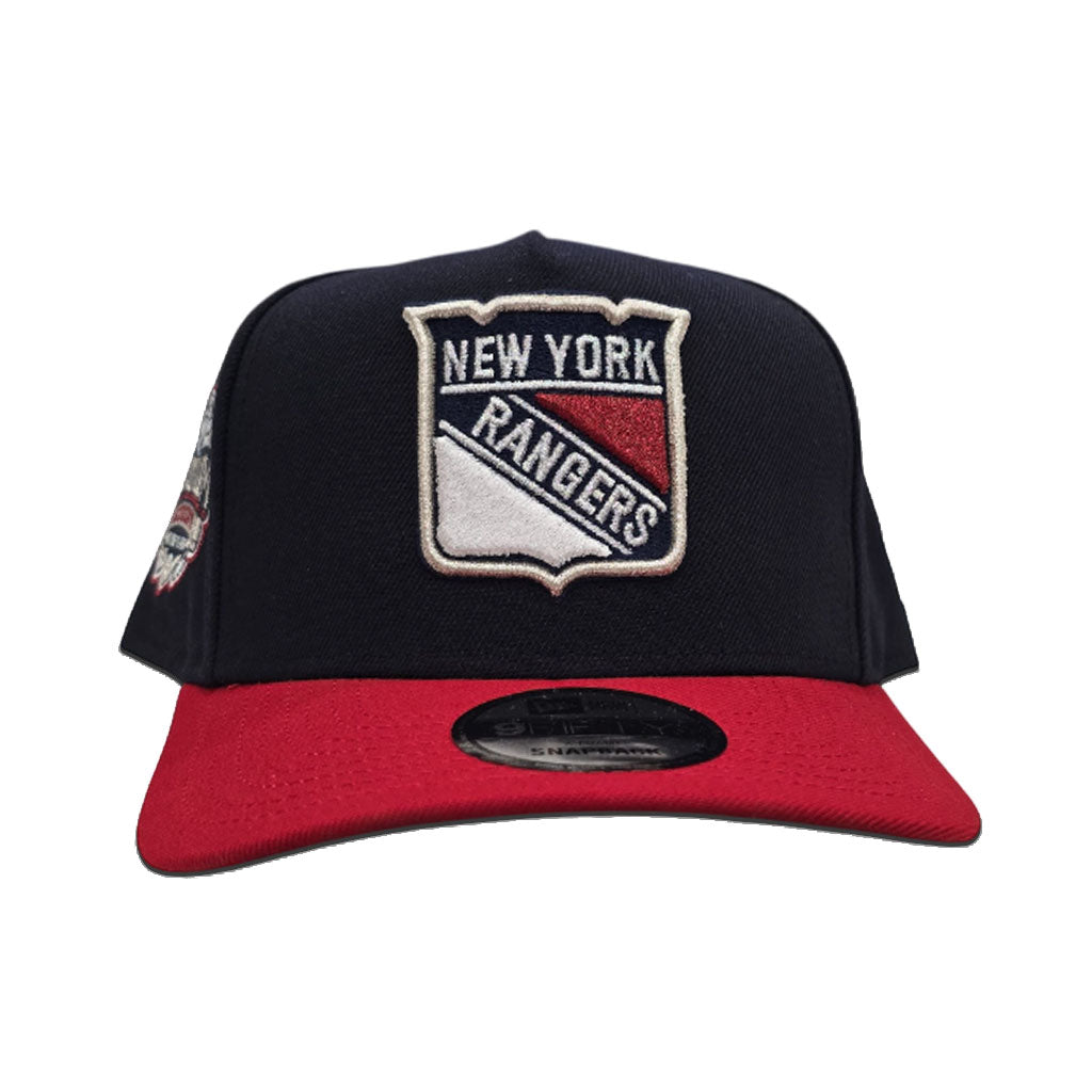 Navy Blue New York Rangers Red Visor Gray Bottom 2014 Stadium Series Side Patch New Era Curved Brim A-Frame 9Fifty Snapback