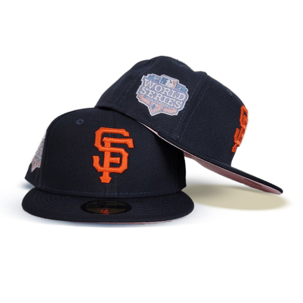 Navy Blue San Francisco Giants Pink Bottom 2012 World Series New Era 59Fifty Pop Sweat Fitted