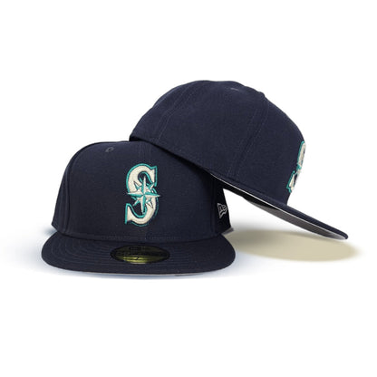 Navy Blue Seattle Mariners Gray Bottom New Era 59Fifty Fitted