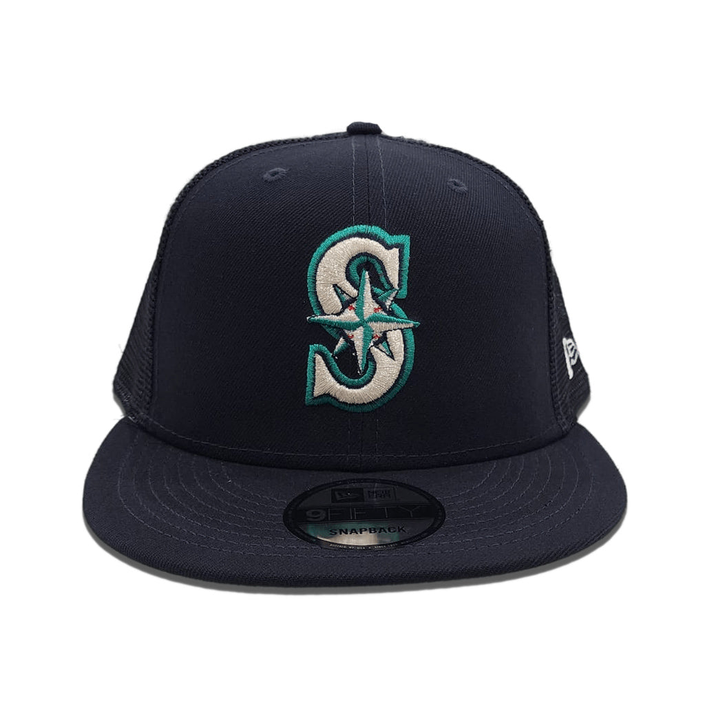 Navy Blue Trucker Seattle Mariners Gray Bottom New Era 9Fifty Snapback