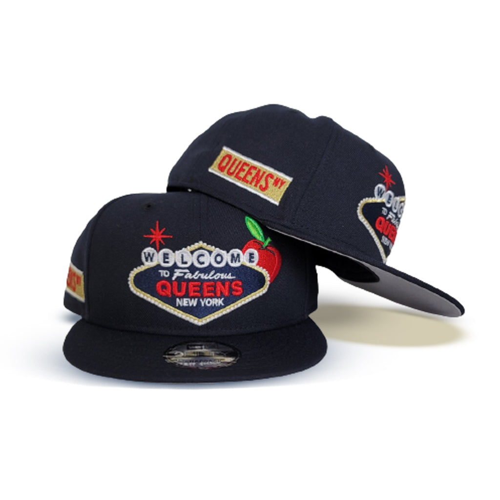 Navy Blue Welcome To Fabulous Queens Gray Bottom New Era 9Fifty Snapback