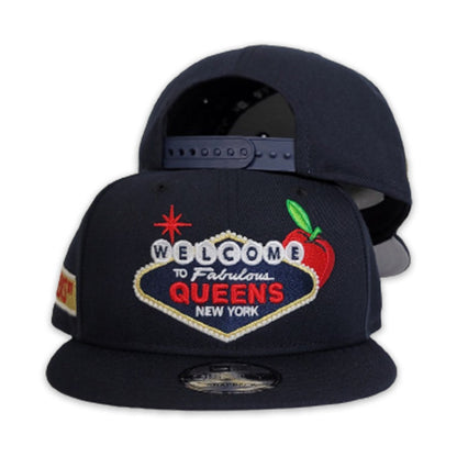 Navy Blue Welcome To Fabulous Queens Gray Bottom New Era 9Fifty Snapback