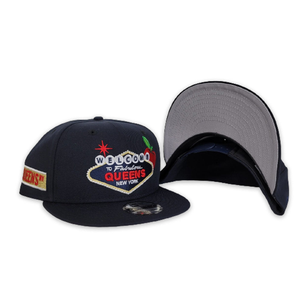 Navy Blue Welcome To Fabulous Queens Gray Bottom New Era 9Fifty Snapback