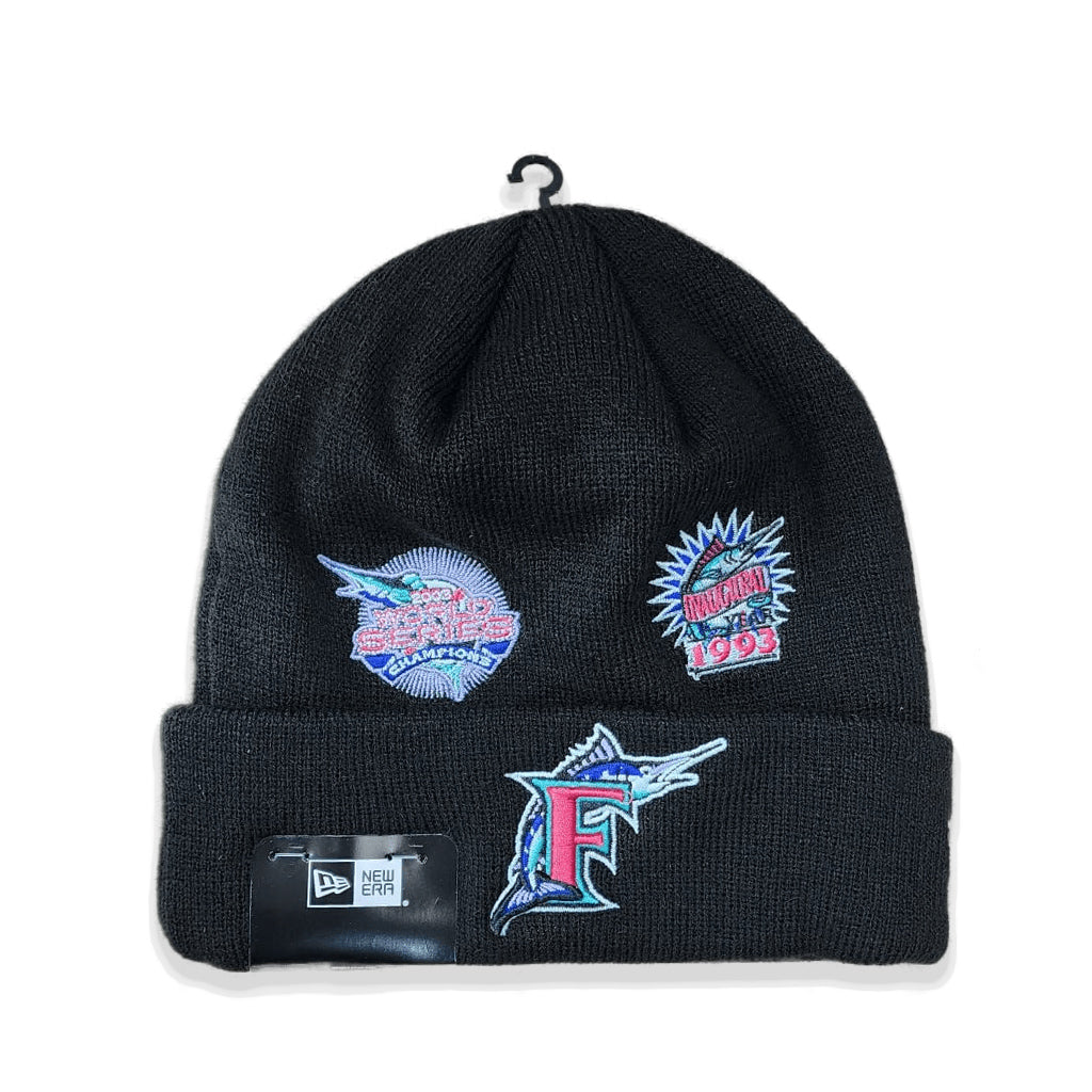 New Era Black Florida Marlins Polar Lights Sports Knit Beanie