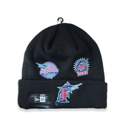 New Era Black Florida Marlins Polar Lights Sports Knit Beanie