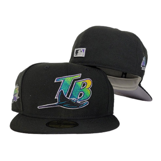 New Era Black Tampa Bay Rays 1998 Inaugural Season Side Patch Fitted hat
