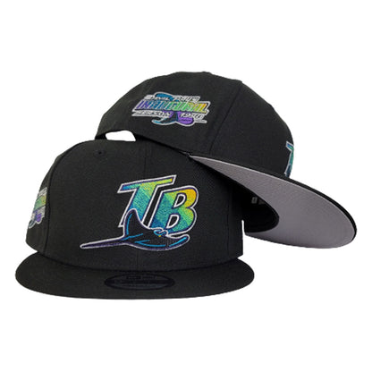 New Era Black Tampa Bay Rays 1998 Inaugural Season Side Patch Snapback