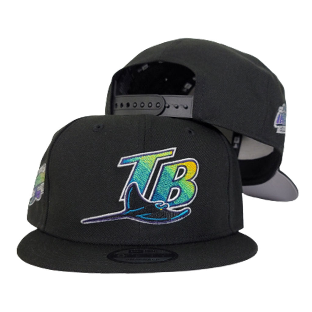 New Era Black Tampa Bay Rays 1998 Inaugural Season Side Patch Snapback
