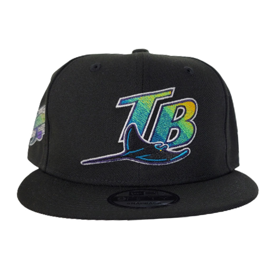 New Era Black Tampa Bay Rays 1998 Inaugural Season Side Patch Snapback