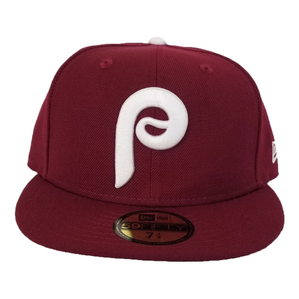 New Era Burgundy Philadelphia Phillies Cooperstown Collection Fitted Hat
