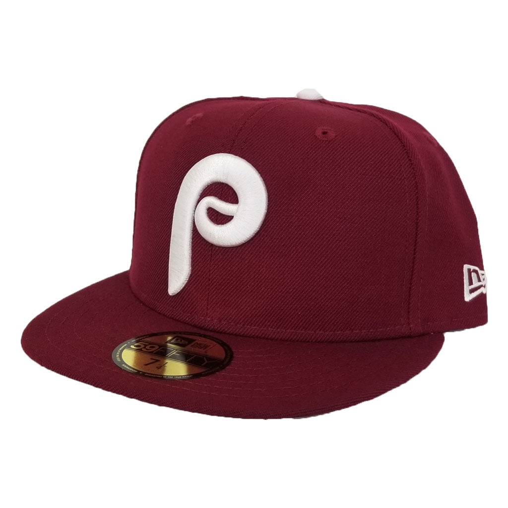 New Era Burgundy Philadelphia Phillies Cooperstown Collection Fitted Hat