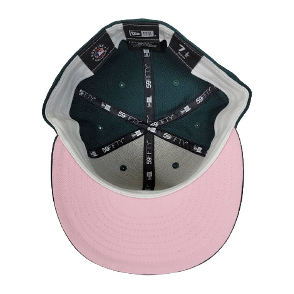 New Era Green Oakland Athletics Pink Undervisor 59FIFTY Fitted