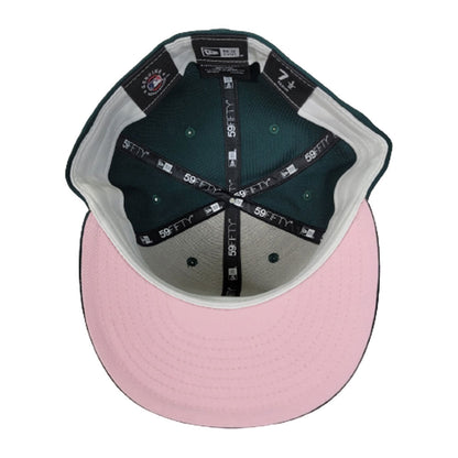 New Era Green Oakland Athletics Pink Undervisor 59FIFTY Fitted