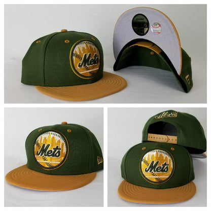 New Era MLB New York Mets Olive Green / Wheat Nubuck 9Fifty Snapback Hat