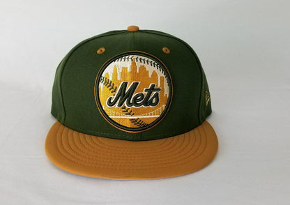 New Era MLB New York Mets Olive Green / Wheat Nubuck 9Fifty Snapback Hat