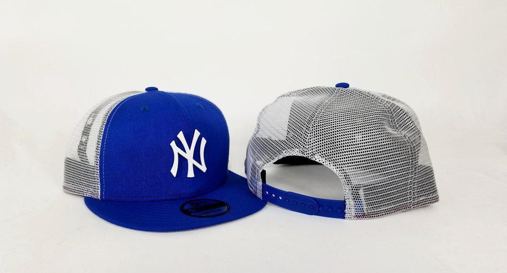 New Era MLB New York Yankees Blue and White Metal Mesh 9FIFTY Snapback Cap