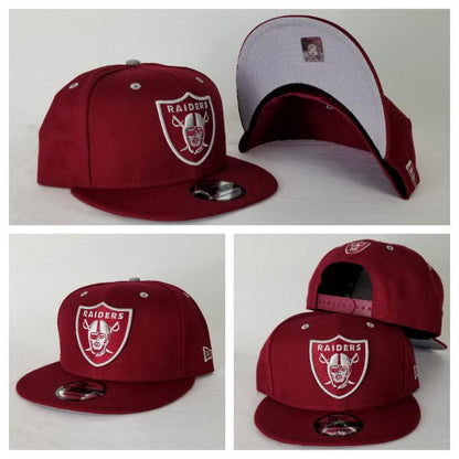 New Era NFL Shield Oakland Raiders 9Fifty Snapback Hat Burgundy