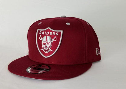 New Era NFL Shield Oakland Raiders 9Fifty Snapback Hat Burgundy
