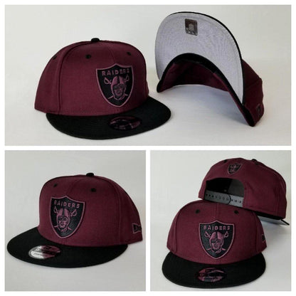 New Era NFL Shield Oakland Raiders 9Fifty Snapback Hat Maroon / Black