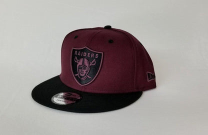 New Era NFL Shield Oakland Raiders 9Fifty Snapback Hat Maroon / Black