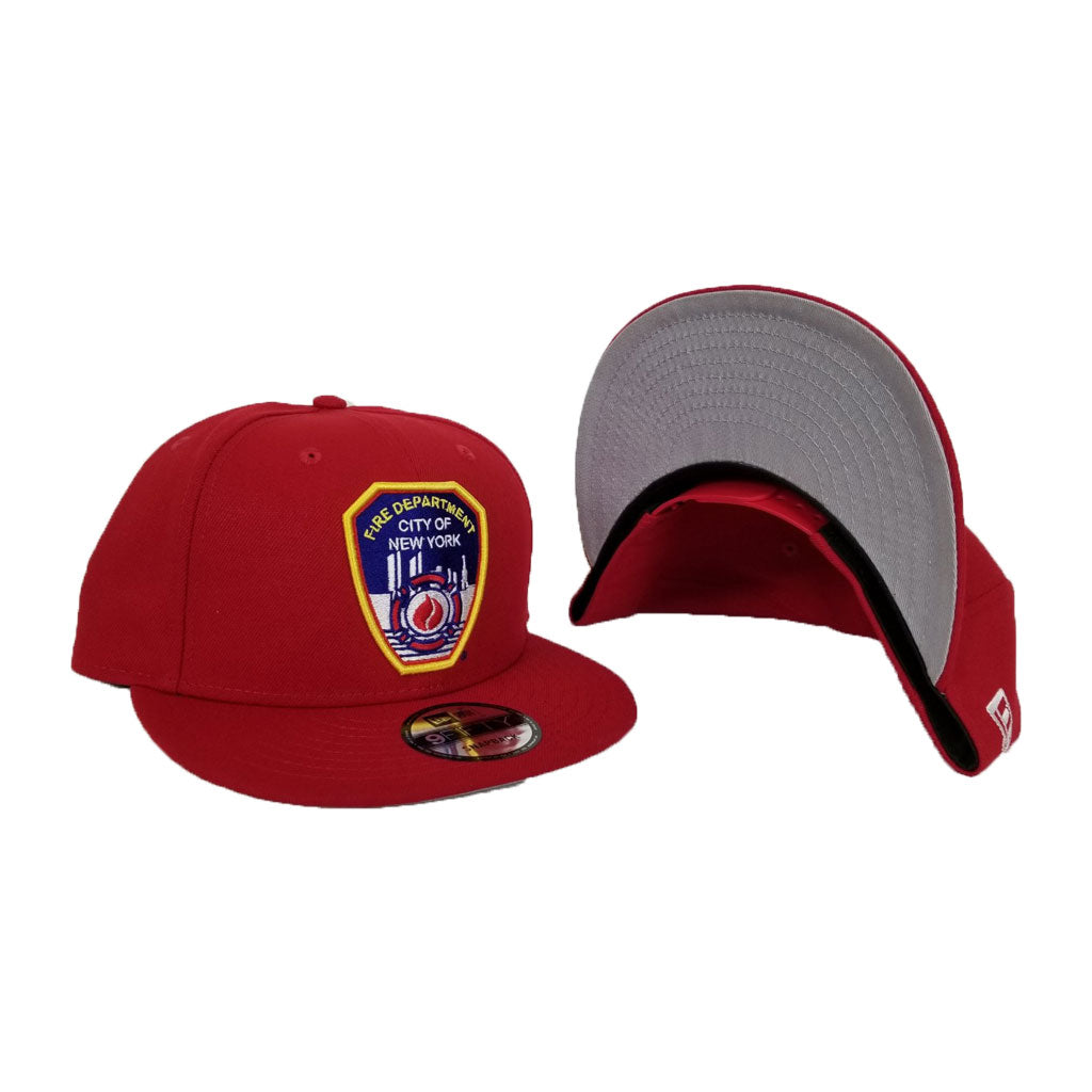 New Era Red Fire Department City Of New York " FDNY " Logo Snapback hat