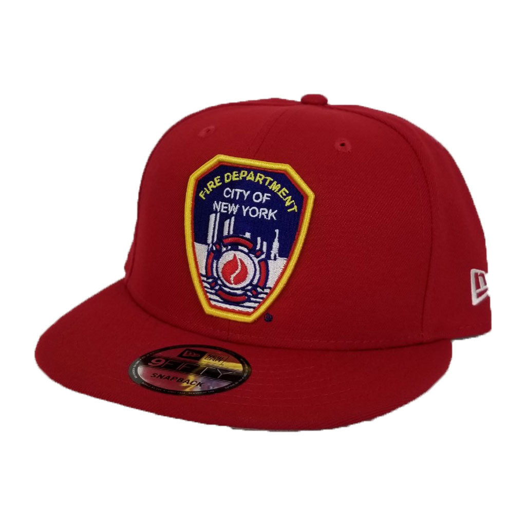 New Era Red Fire Department City Of New York " FDNY " Logo Snapback hat