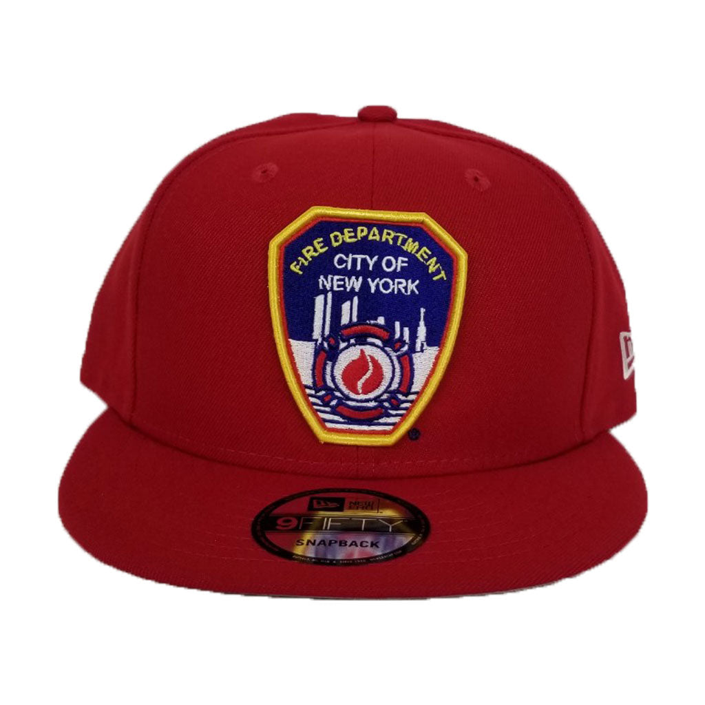 New Era Red Fire Department City Of New York " FDNY " Logo Snapback hat