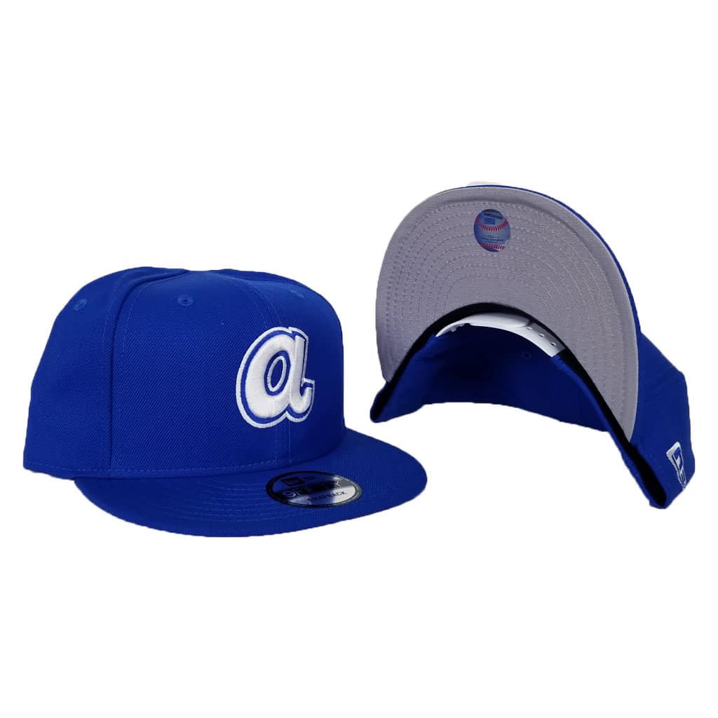 New Era Royal Blue Cooperstown Atlanta Braves  9Fifty Snapback