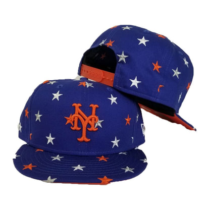New Era Royal Blue Star Scatter New York Mets 9Fifty Snapback hat