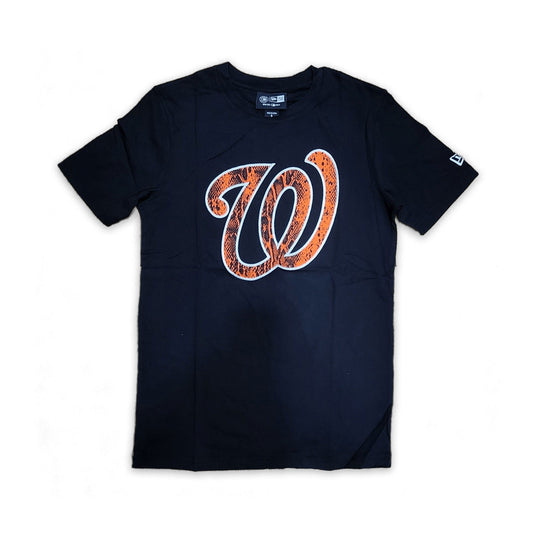 New Era Washington Nationals Summer Pop Black Neon Orange T-shirt