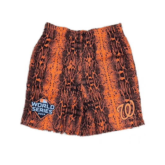 New Era Washington Nationals Summer Pop Orange Shorts