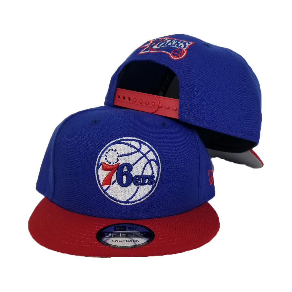 New Era philadelphia 76ers 2 Tone Royal Blue / Red Snapback Hat