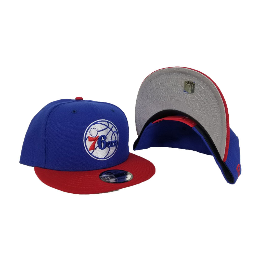 New Era philadelphia 76ers 2 Tone Royal Blue / Red Snapback Hat
