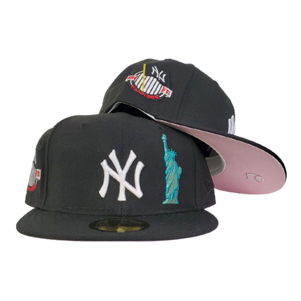 New York Yankees Black Pink Bottom Statue of Liberty New Era 59Fifty Fitted Hat