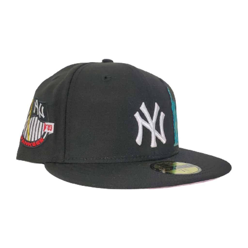 New York Yankees Black Pink Bottom Statue of Liberty New Era 59Fifty Fitted Hat