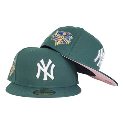 New York Yankees Dark Green Pink Bottom 2000 World Series New Era 59Fifty Fitted