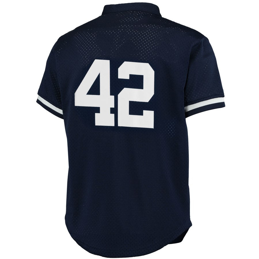 New York Yankees Mariano Rivera Mitchell & Ness Navy Cooperstown Mesh Batting Practice Jersey