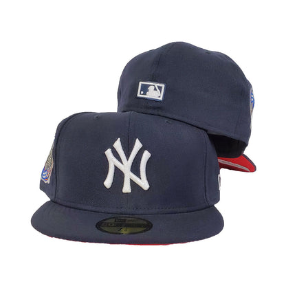 New York Yankees Navy Cooperstown Subway Series Red Bottom New Era 59Fifty Fitted Hat