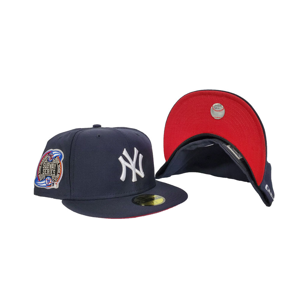 New York Yankees Navy Cooperstown Subway Series Red Bottom New Era 59Fifty Fitted Hat
