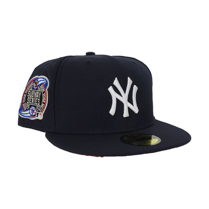 New York Yankees Navy Cooperstown Subway Series Red Bottom New Era 59Fifty Fitted Hat