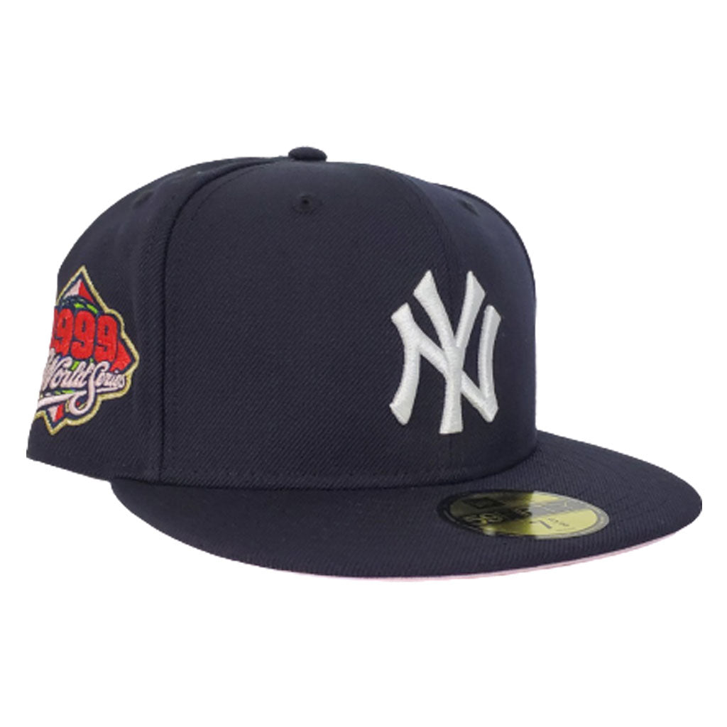 New York Yankees Navy Pink Bottom 1999 World Series New Era 59Fifty Fitted