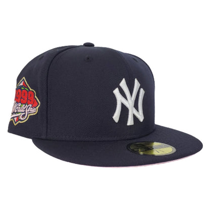 New York Yankees Navy Pink Bottom 1999 World Series New Era 59Fifty Fitted
