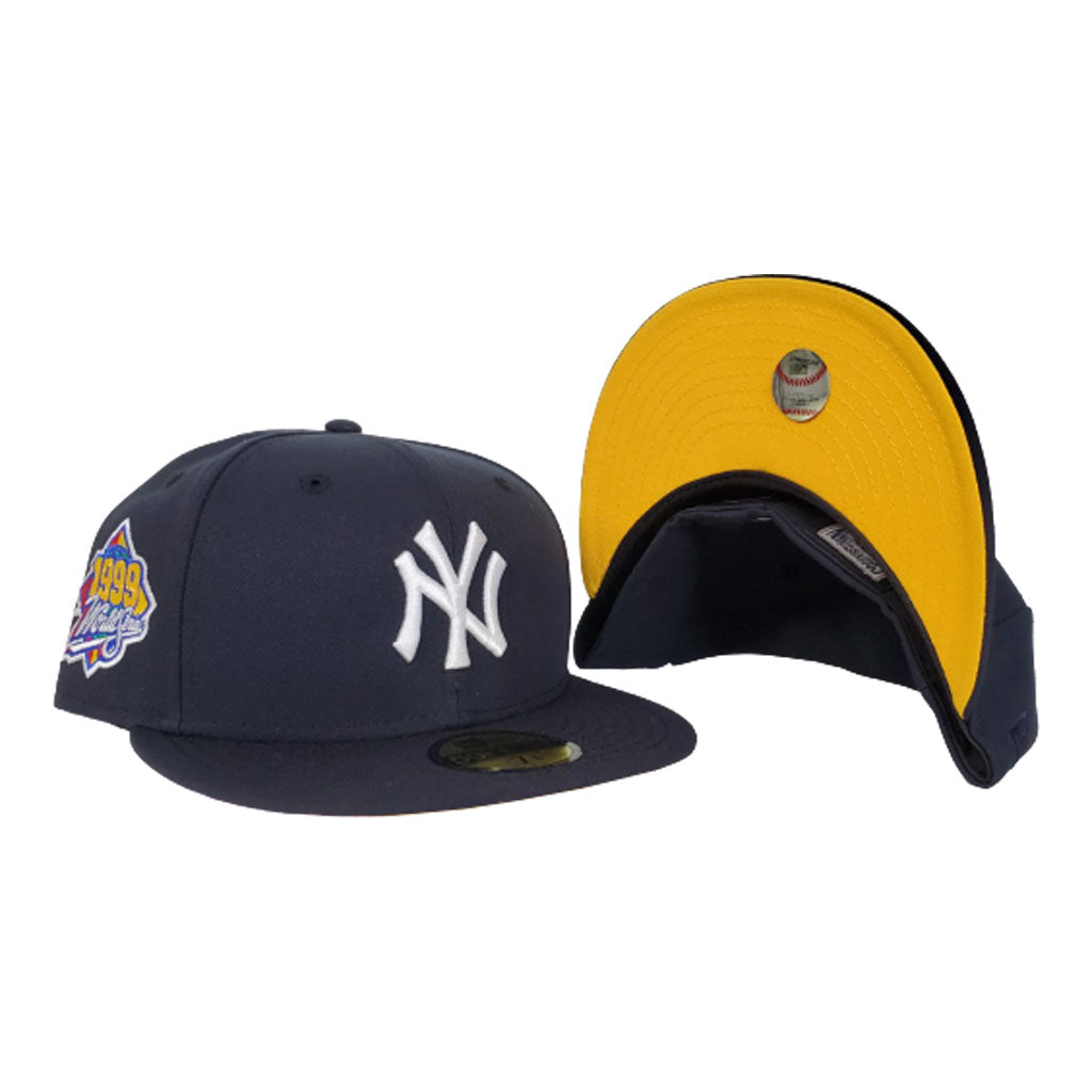 New York Yankees Navy Yellow Bottom 1999 World Series New Era 59Fifty Fitted