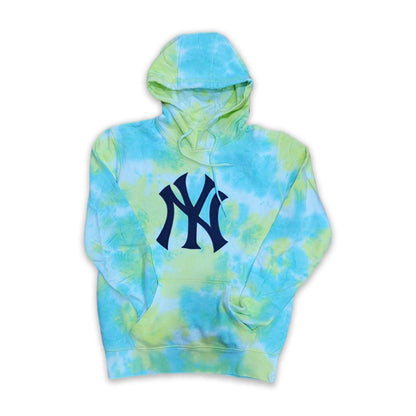 New York Yankees New Era Green Tie-Dye Pullover Hoodie