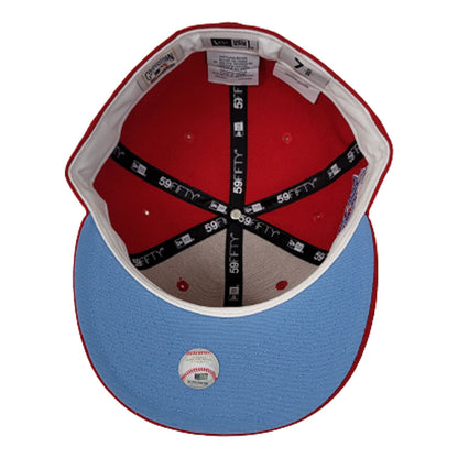 New York Yankees X New York Mets X Red Icy Blue Bottom 2000 Subway Series New Era 59Fifty Fitted Hat