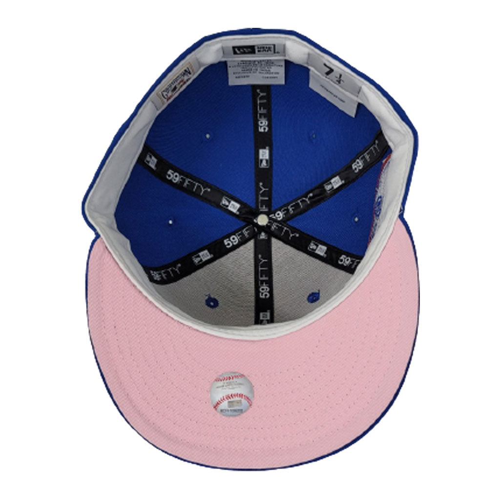New York Yankees X New York Mets X Royal Blue 2000 Subway Series Pink Bottom New Era 59Fifty Fitted Hat