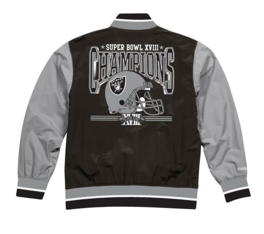 Oakland Raiders Mitchell & Ness Men's NFL Team History Warm up Jacket